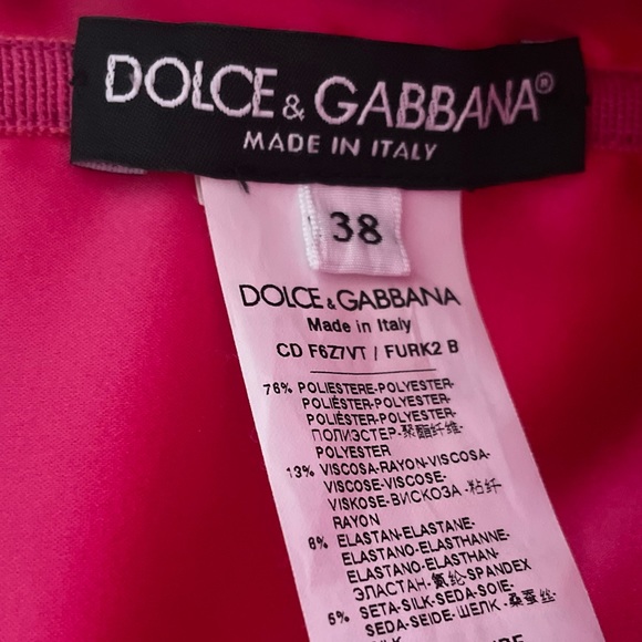 Dolce Gabbana 💋🖤💋 Bustier-Style Corset Midi Dress : Fuchsia : Sz: 38 (2-4) - Picture 8 of 10